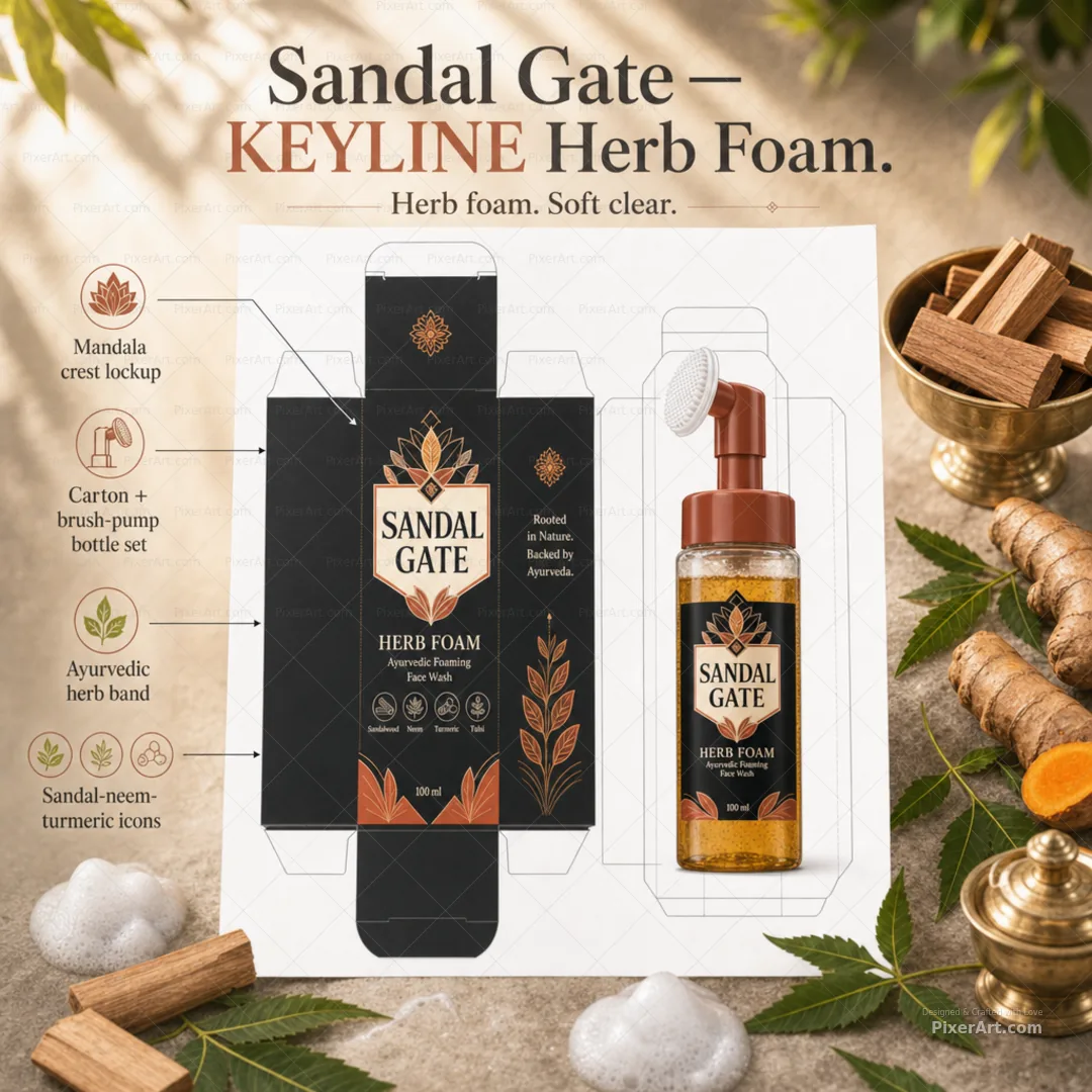 Sandal Gate Herb Foam Facewash Set