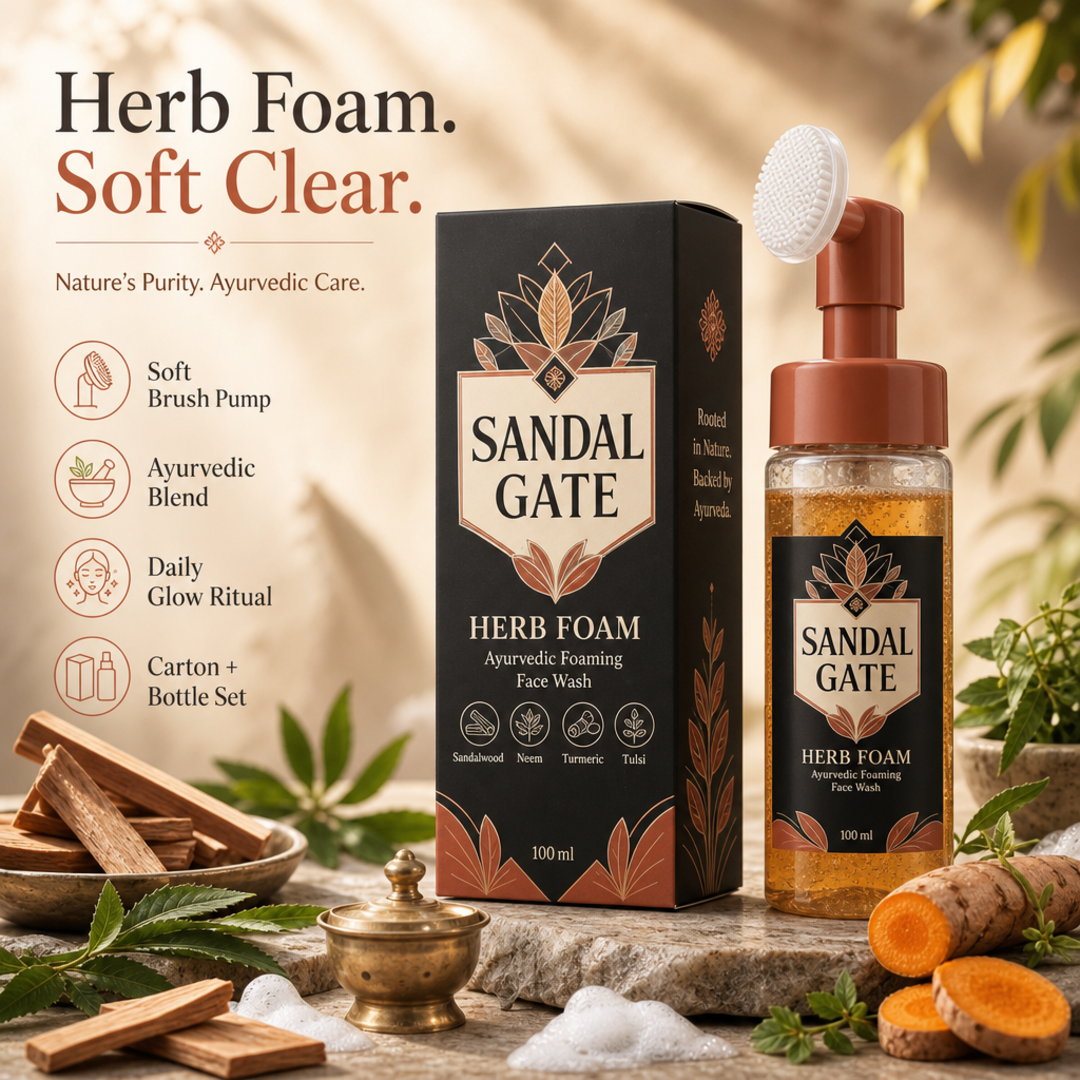 Sandal Gate Herb Foam Facewash Set