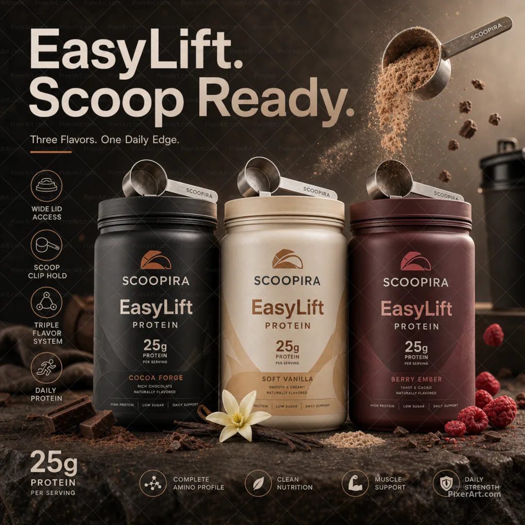 Scoopira EasyLift Protein Jars