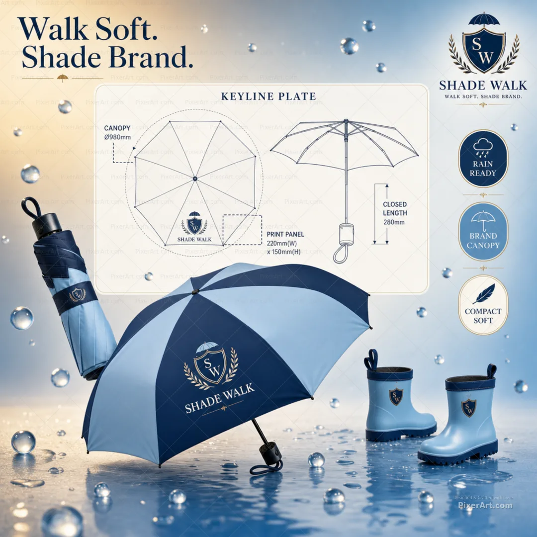 Shade Walk Branded Umbrella