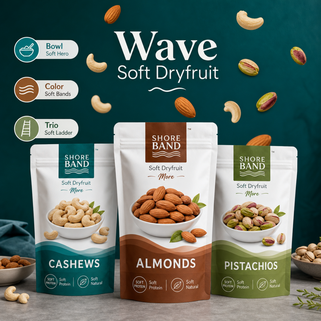 Shore Band Dryfruit Pouch Trio