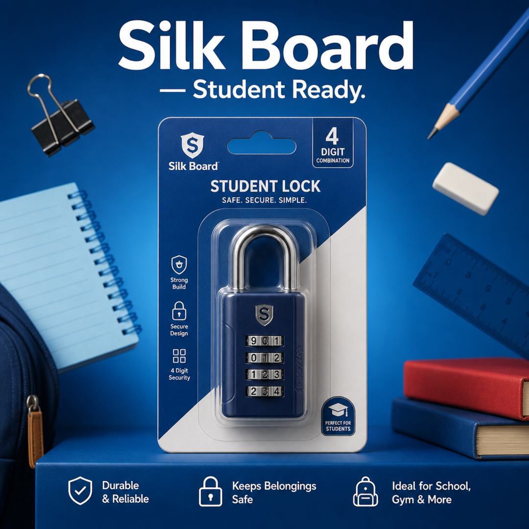 Silk Board Student Lock / Combination Lock Blister