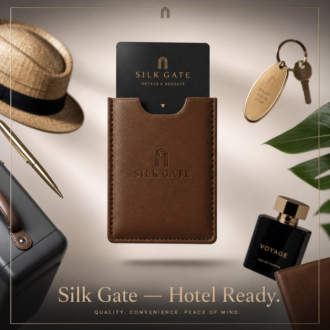 Silk Gate Hotel Room Key Card Carrier Sleeve