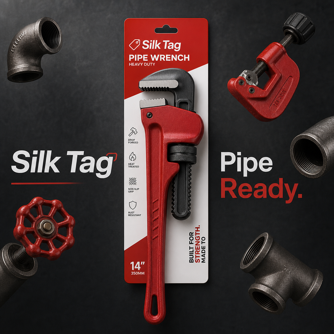 Silk Tag Pipe Wrench Hang Card