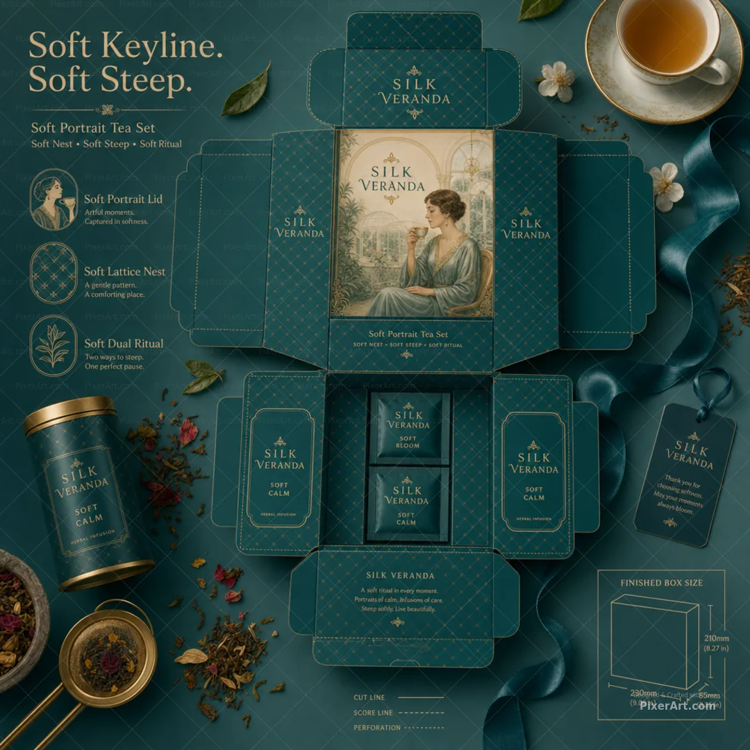 Silk Veranda Soft Portrait Tea Set