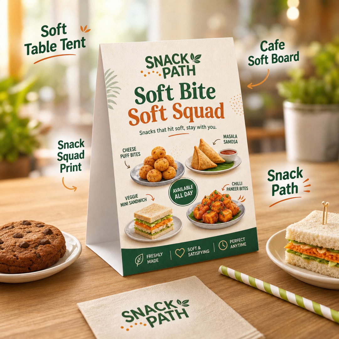 Snack Path Cafe Table Tent
