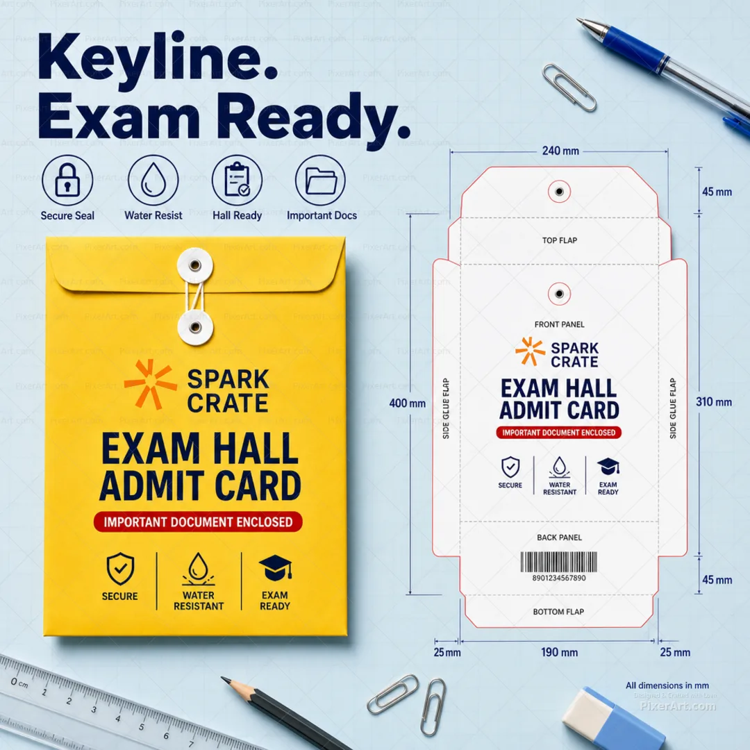 Spark Crate Exam Hall Admit-Card Envelope