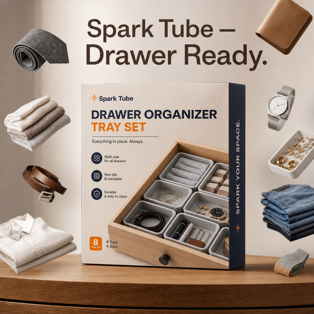 Spark Tube Drawer Organizer Tray Set Carton