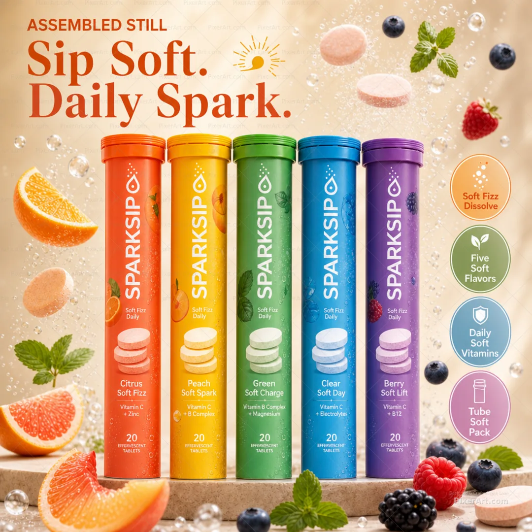 SparkSip Effervescent Vitamin Tubes