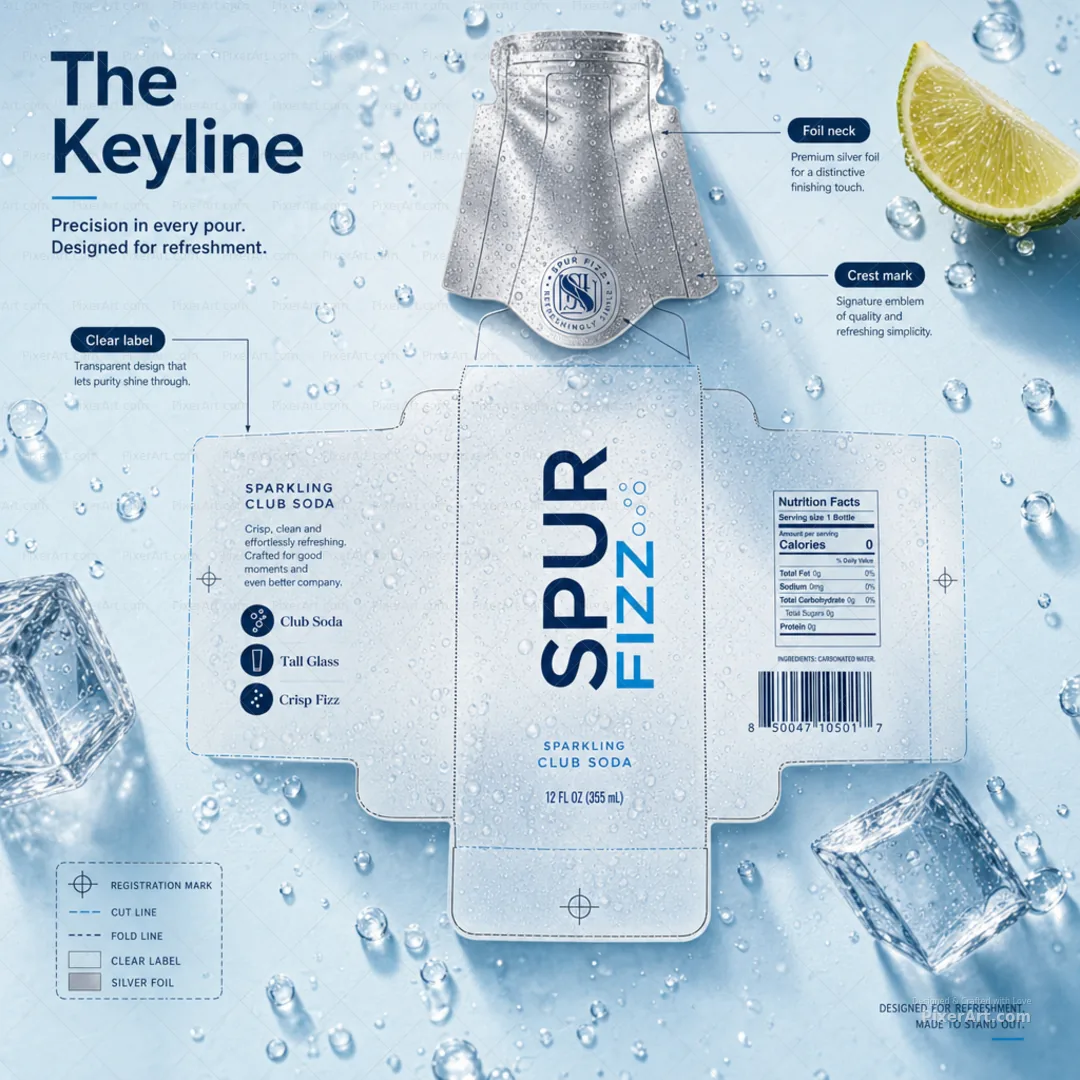 Spur Fizz Soda Water Tall Glass