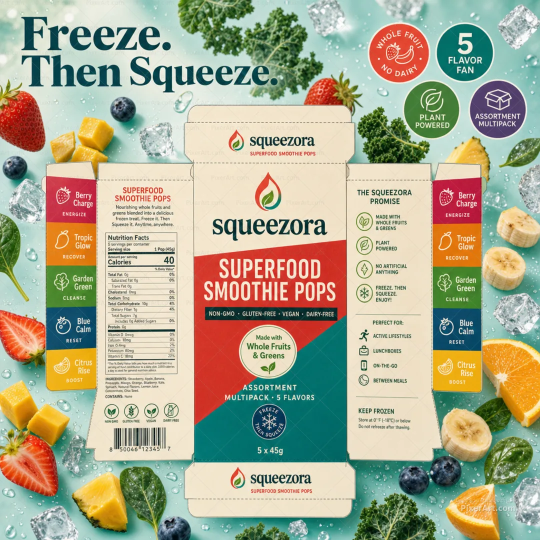 Squeezora Superfood Smoothie Pop Multipack