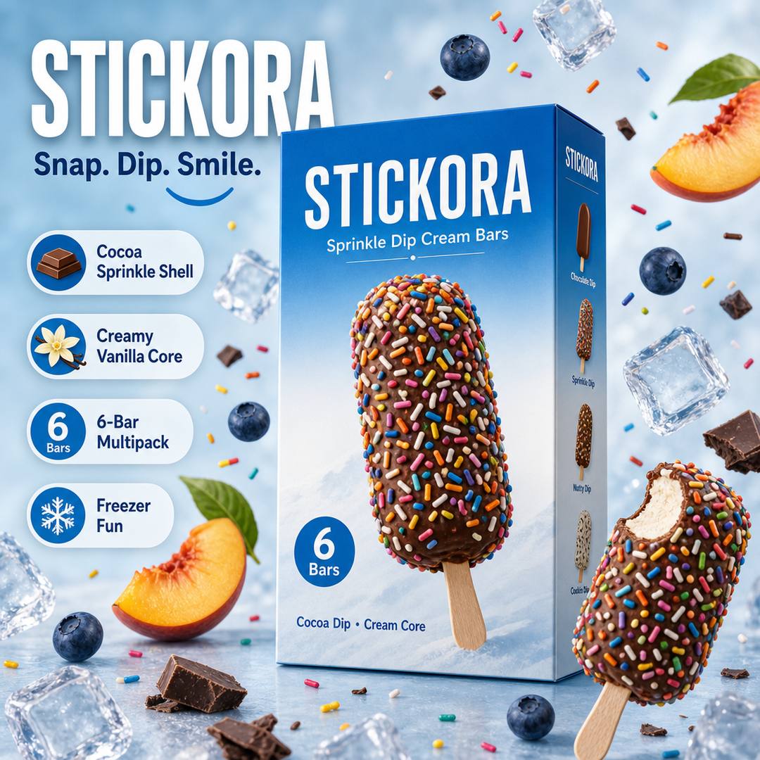 Stickora Sprinkle Dip Cream Bar Multipack