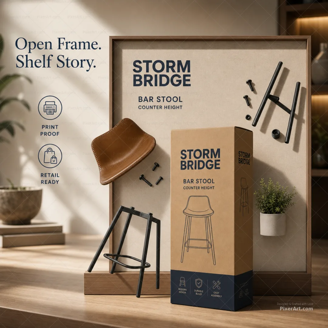 Open frame mockup