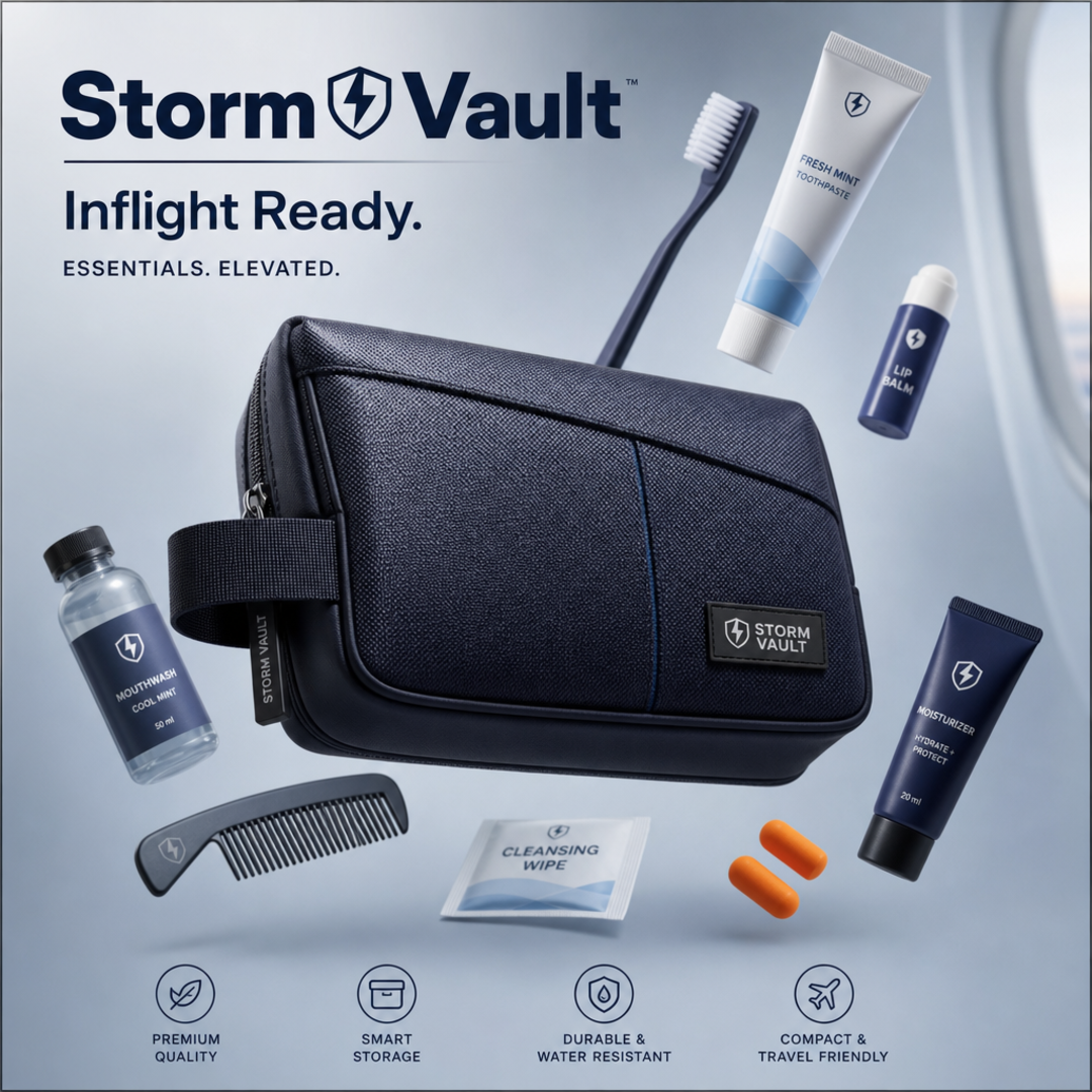 Storm Vault Inflight Amenity Kit Pouch