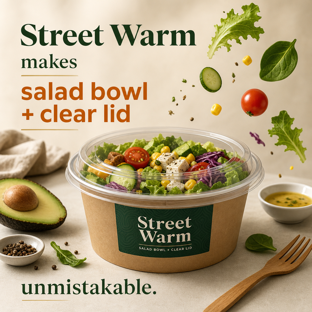 Street Warm Salad bowl + clear lid