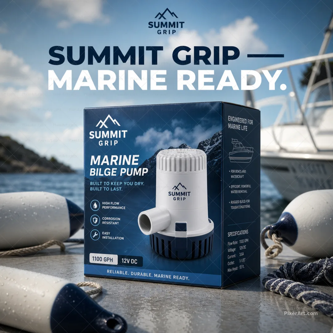 Summit Grip Marine Bilge Pump Carton