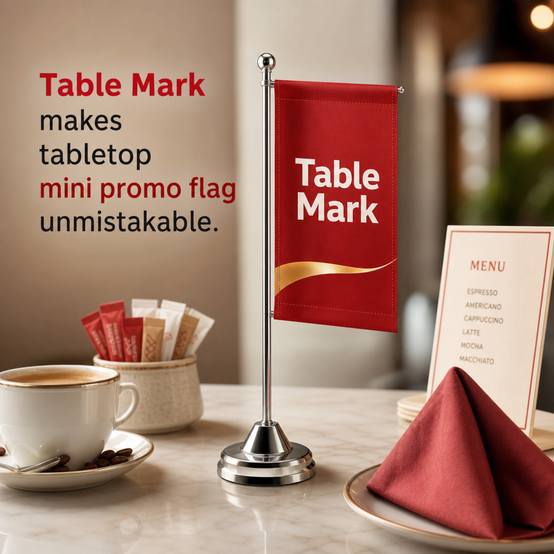 Table Mark Tabletop mini promo flag