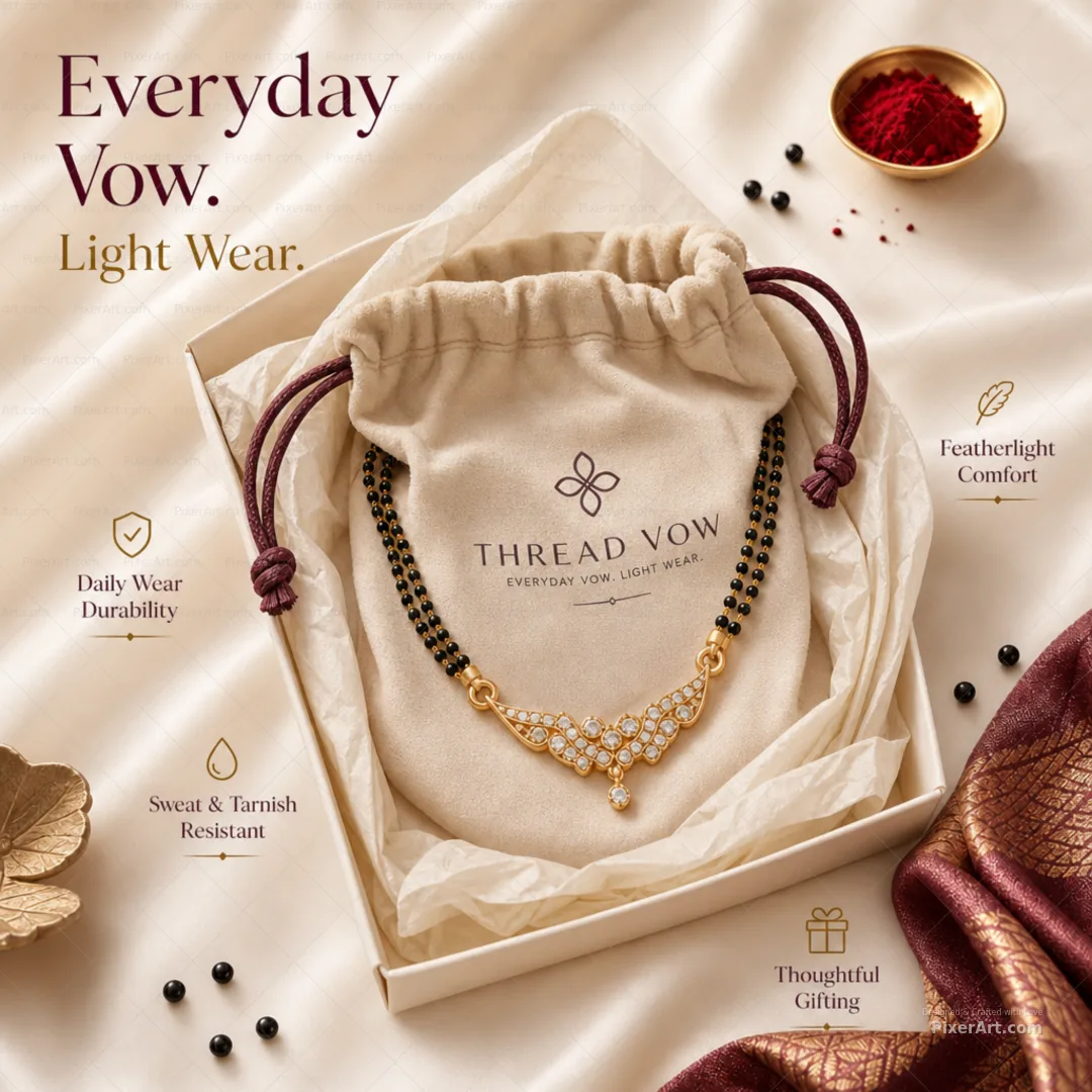 Thread Vow Mangalsutra Imitation Pouch