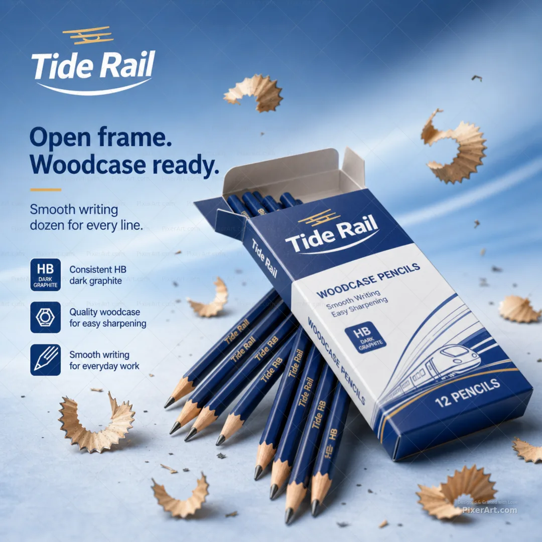 Tide Rail Woodcase Pencil Dozen Carton