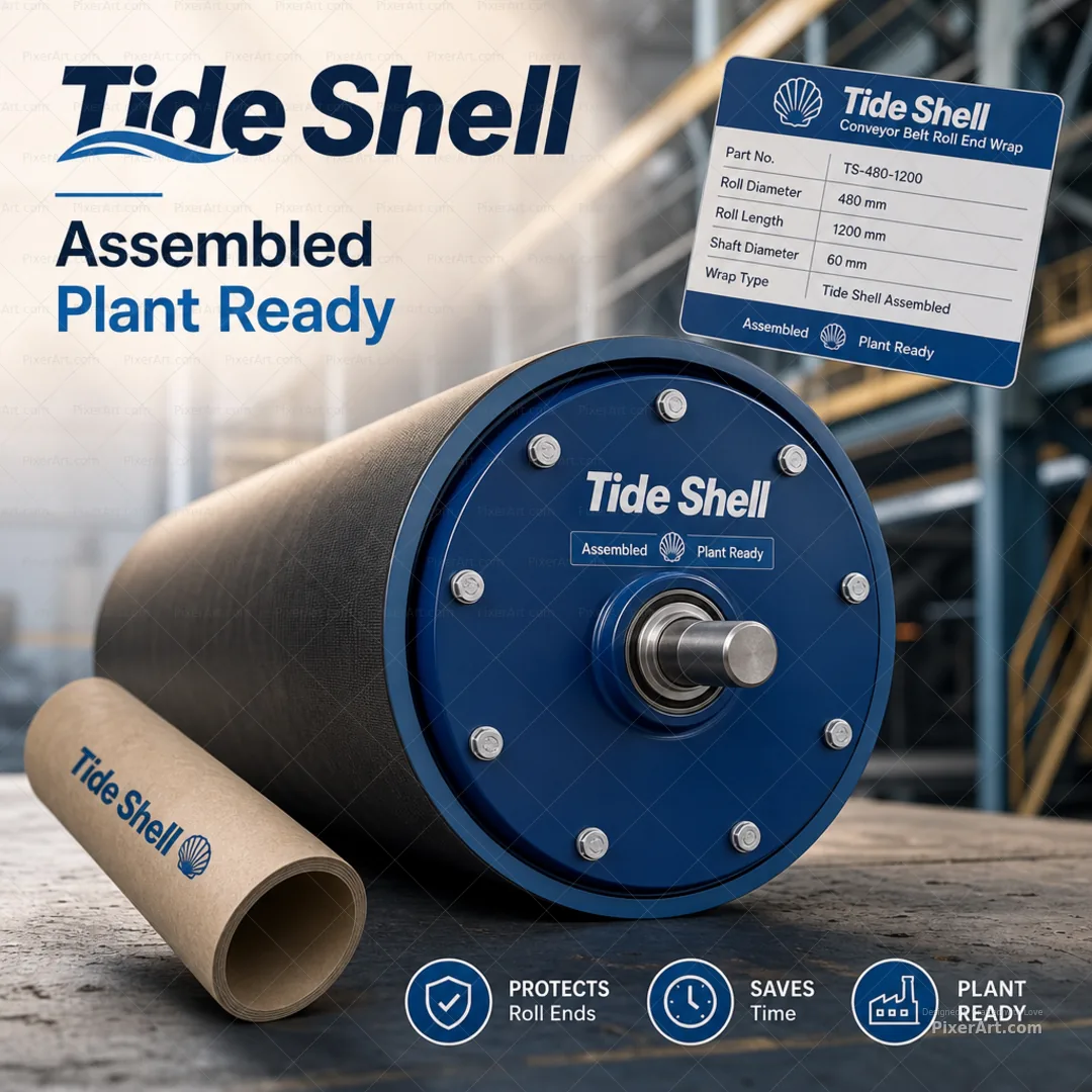 Tide Shell Conveyor Belt Roll End Wrap