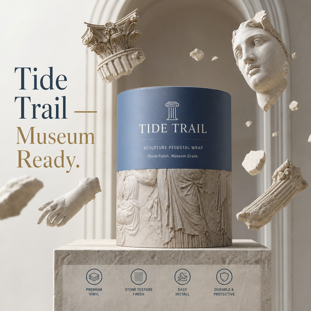 Tide Trail Sculpture Pedestal Wrap Graphic
