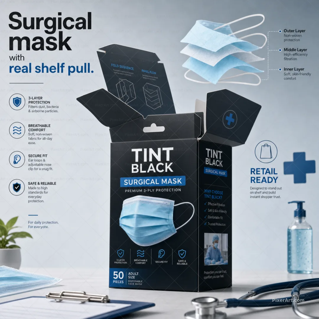 Tint Black Surgical mask