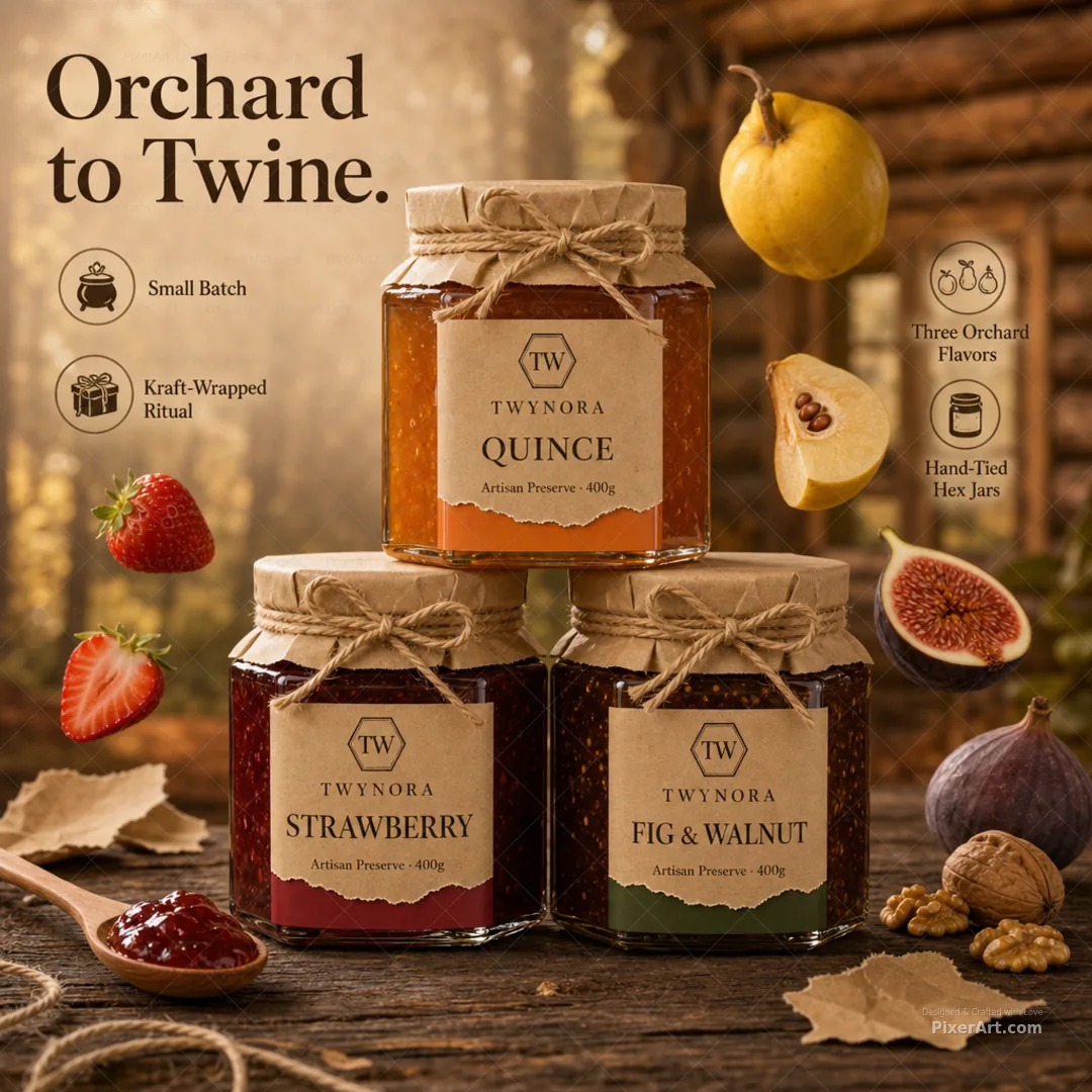 Twynora Kraft Hex Preserve Trio