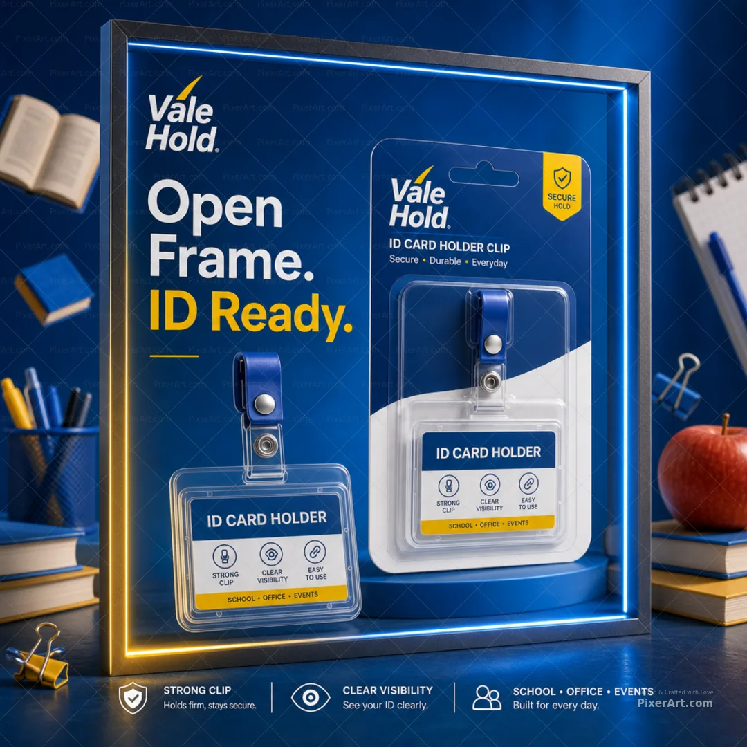 Vale Hold Id Card Holder Clip Blister