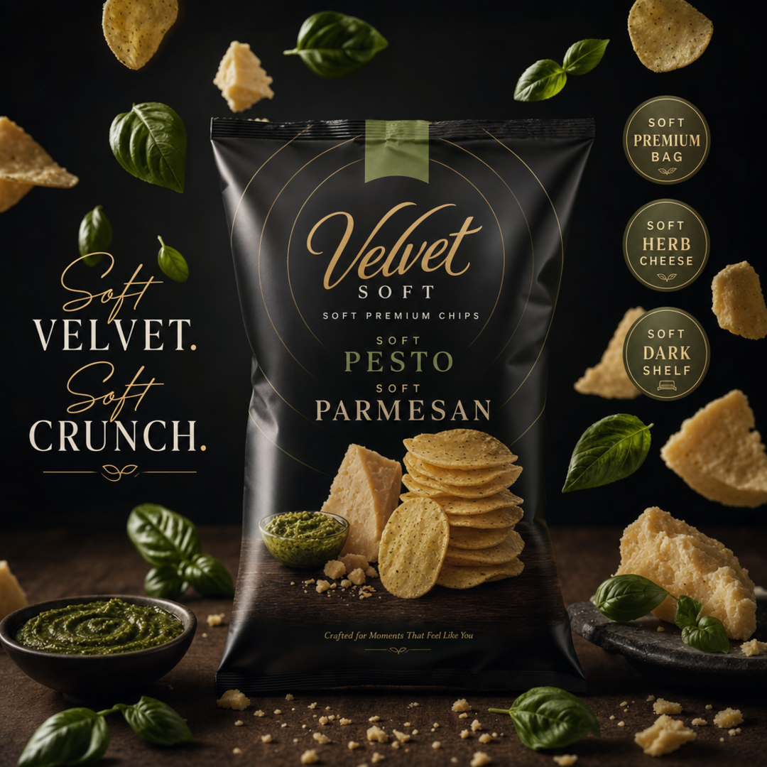 Velvet Soft Pesto Parmesan Chips