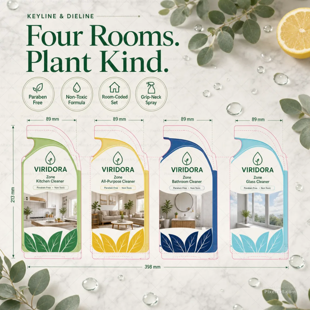 Viridora Zone Spray Cleaner Quartet