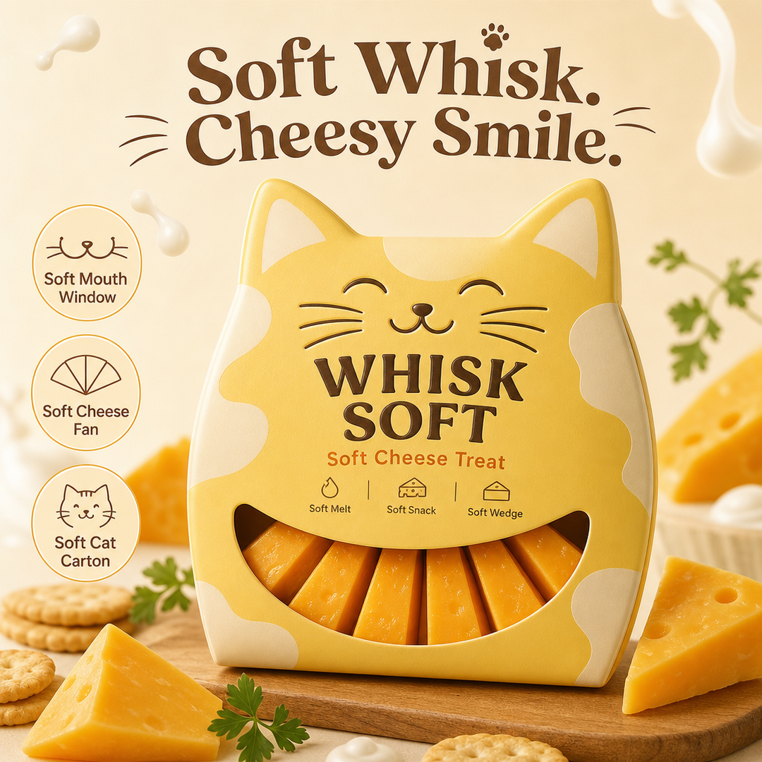 Whisk Soft Cheese Cat Carton