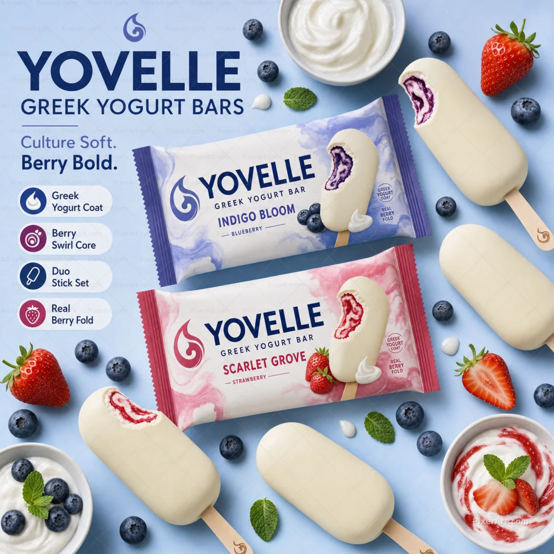 Yovelle Greek Yogurt Berry Bar Duo